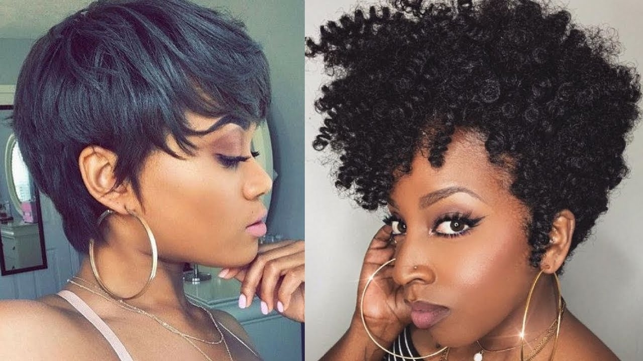 2018 Short Hairstyle Ideas For Black Women - Youtube for Short Haircuts 2018 Black Females