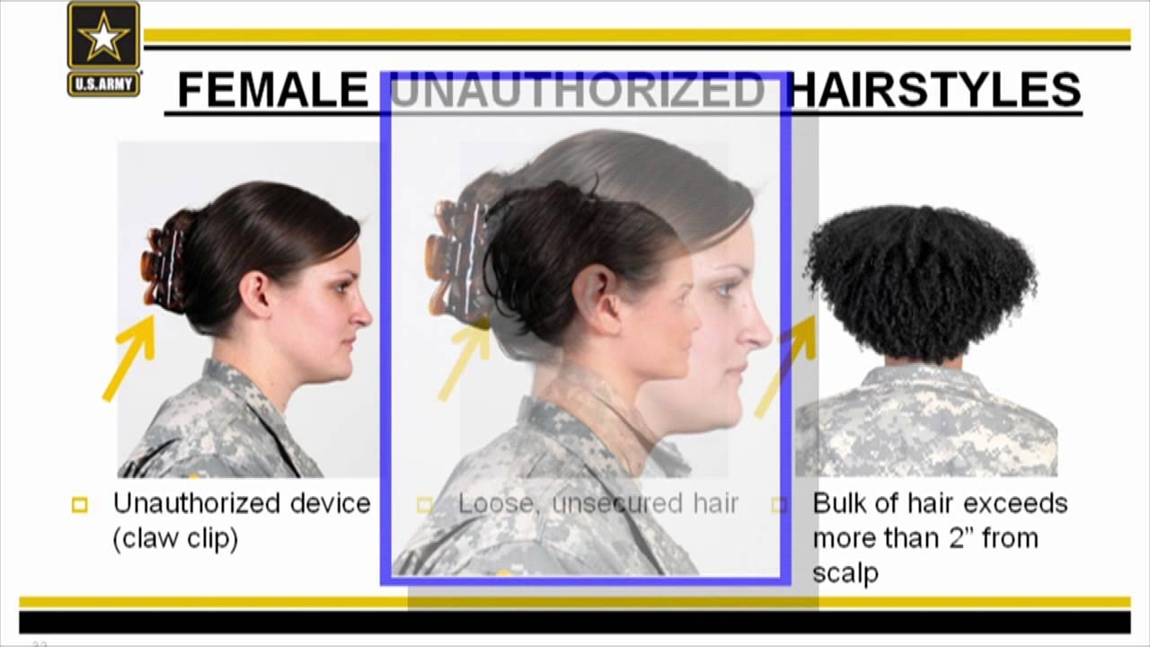 Ar 670-1 Female Grooming Standards - Youtube in Army Haircut Regulations For Females