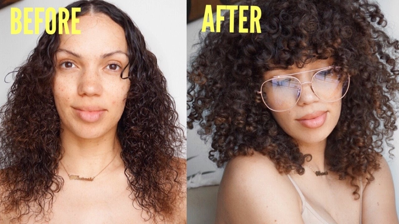 How To : Diy Curly Bangs | Spring Hair Refresh W/curls - Youtube with regard to Diy Haircut For Wavy Hair