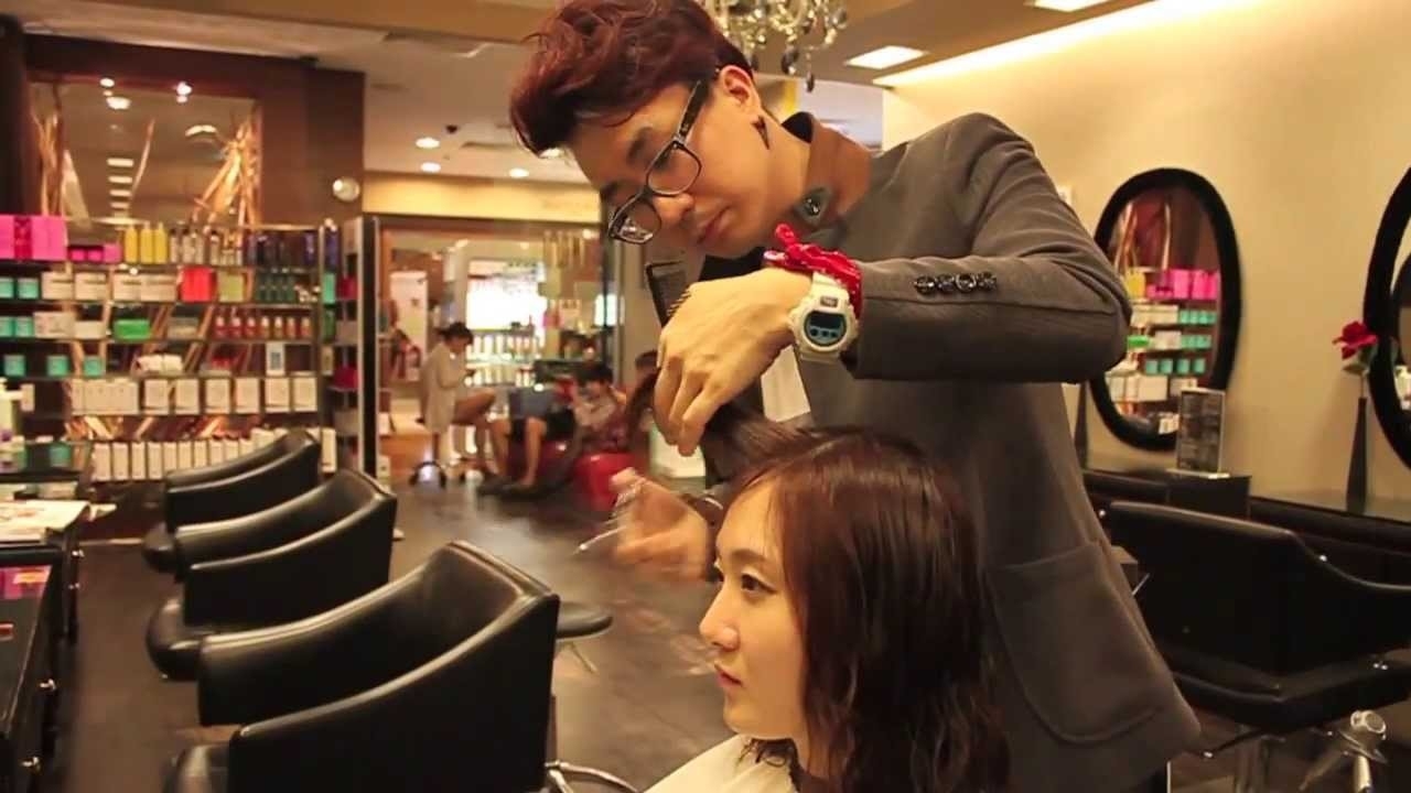 Korean Hairstylist Edward Kim] Hair Cut &amp; Styling Tutorial - Youtube within Haircut Salon For Asian Hair