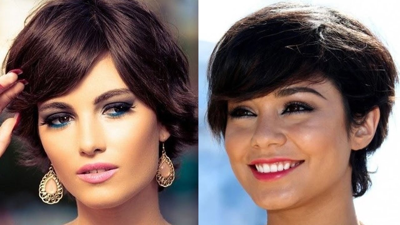 Short Haircuts For Women With Round Faces 2018 - Youtube in Edgy Haircut For Round Face