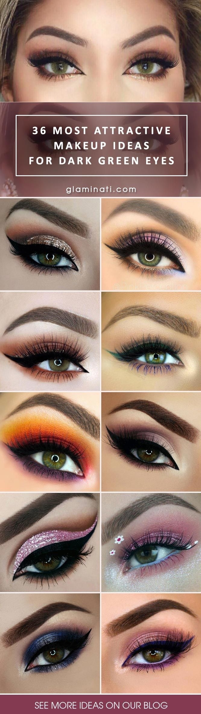 42 Most Attractive Makeup Ideas For Dark Green Eyes | #makemeup throughout Good Eyeshadow Colors For Dark Green Eyes