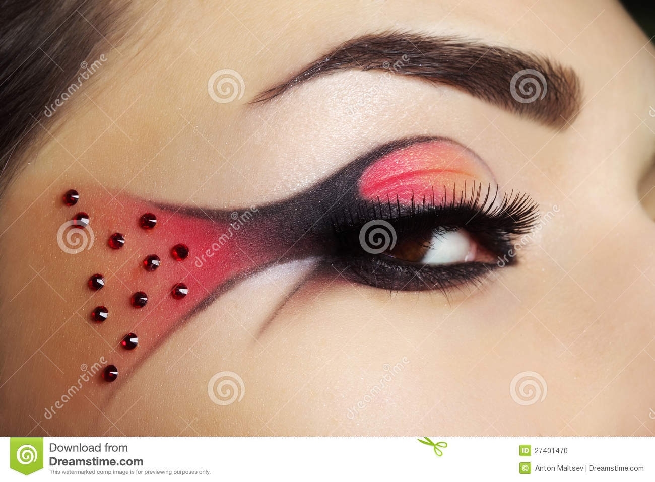 Creative Eye Make-Up Stock Photo. Image Of Eyebrow, Shadows - 27401470 in Download Eye Makeup Images