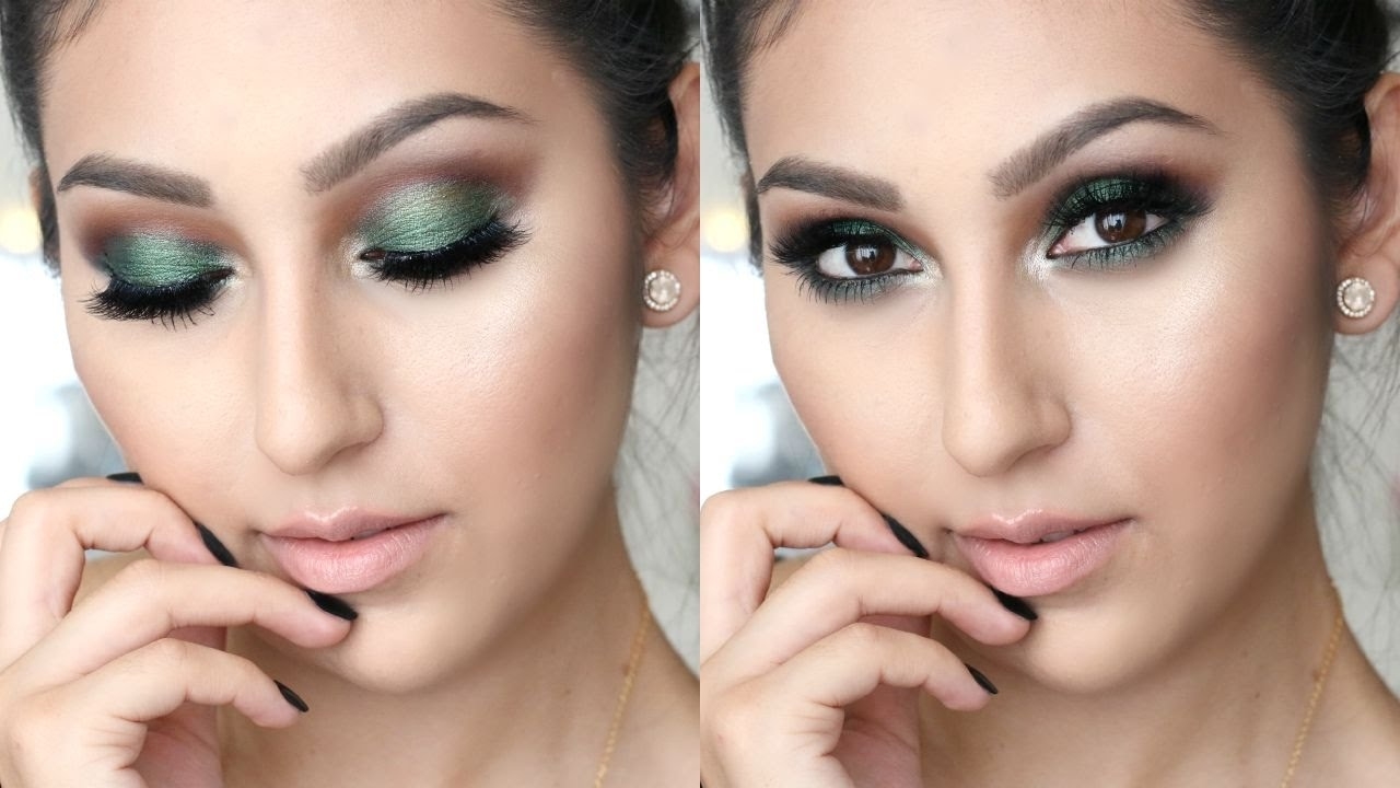 Green Fall Makeup For Brown Eyes | One Brand Tutorial - Youtube in Makeup Tutorial For Brown Green Eyes