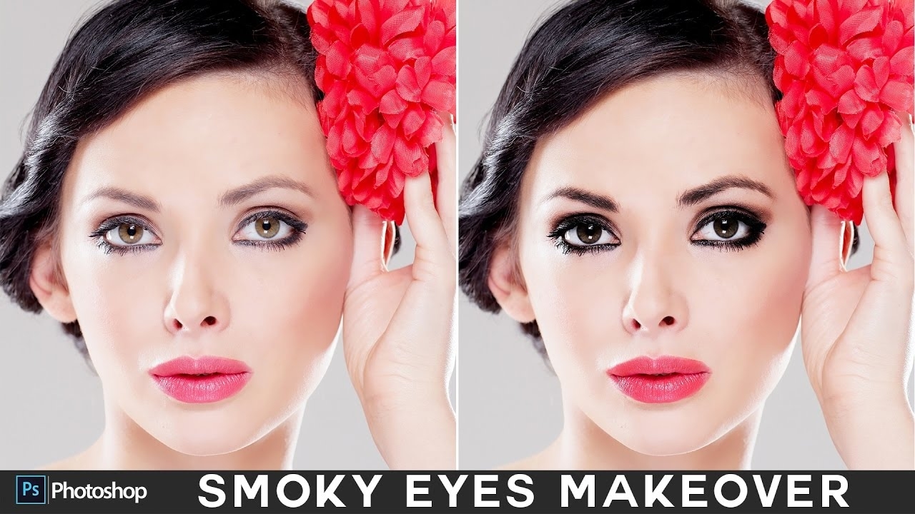 How To Create Smokey Eyes (Shadow &amp; Mascara) In Photoshop - Enhance within Photoshop Smokey Eye Makeup Tutorial