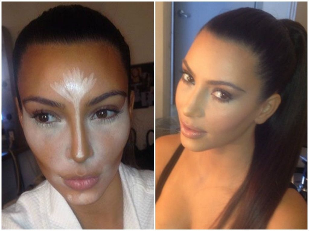Kim Kardashian Before And After Contouring Contour Makeup in Contour Makeup Pictures Before And After