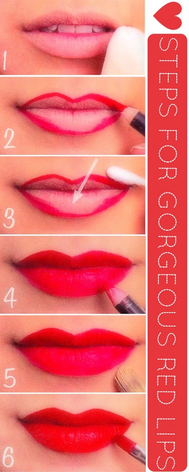 Steps For Gorgeous Lips ○ Glamorous Holiday Step By Step Lipstick throughout Lip Makeup Step By Step Pictures