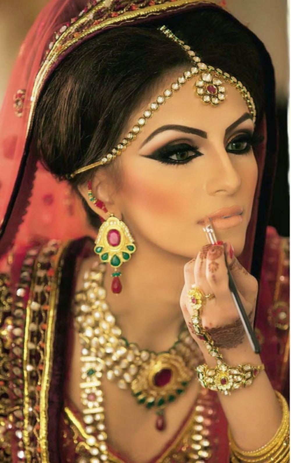 Dulhan Makeup Ideas 2014 For Girls Hd Wallpapers Free Download throughout Bridal Makeup Images 2014