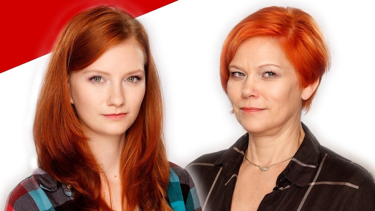 Ginger Mom And Daughter With Green Eyes - Lilac Eyeshadow Makeup pertaining to Makeup Tutorial For Green Eyes And Red Hair