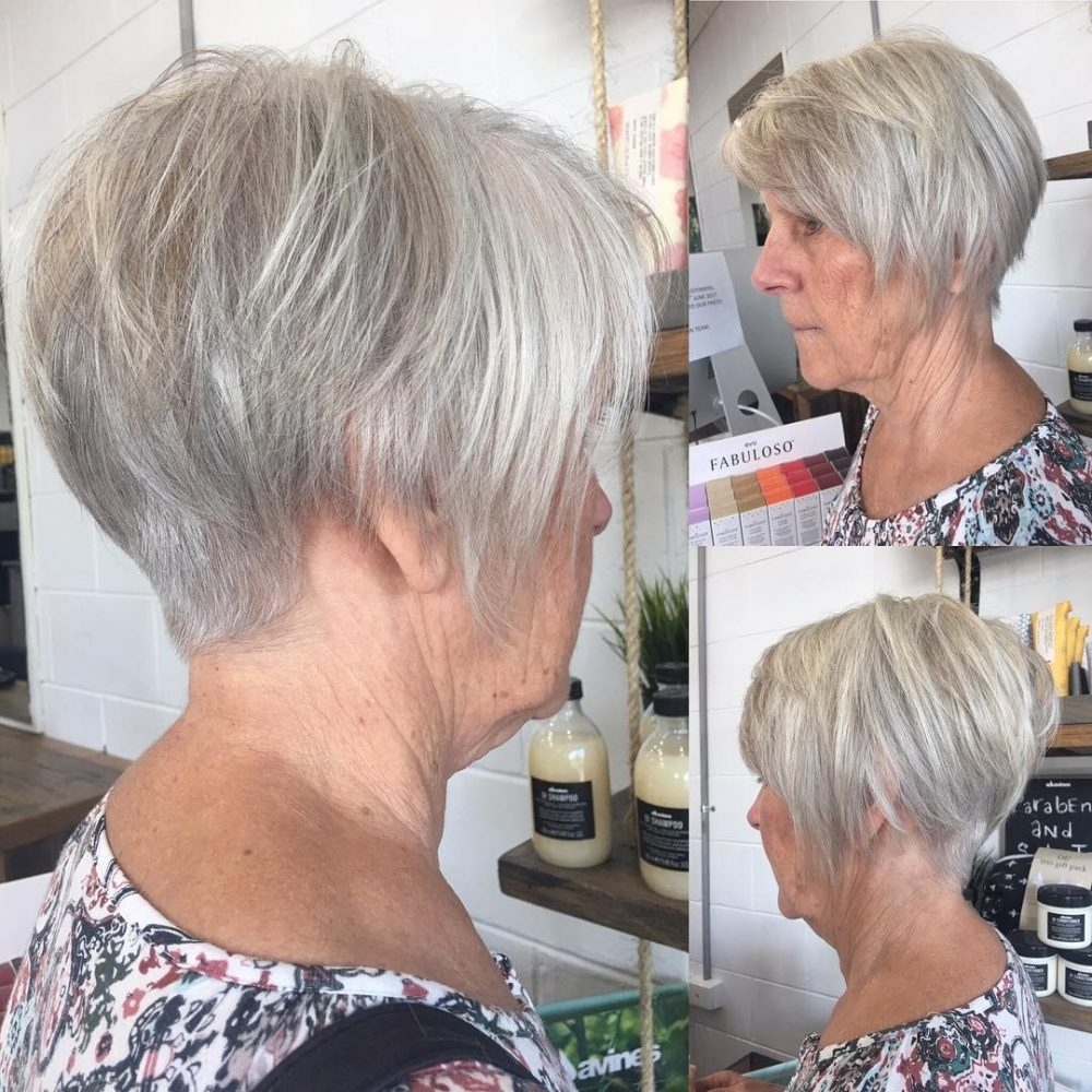 fine dry thin grey hair styles - wavy haircut