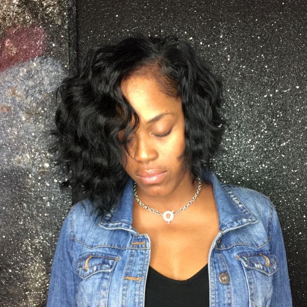 Cute And Choppy Body Wave Bob Sew In Using My Raw Indian Body Wave in Body Waves For Short Black Hair