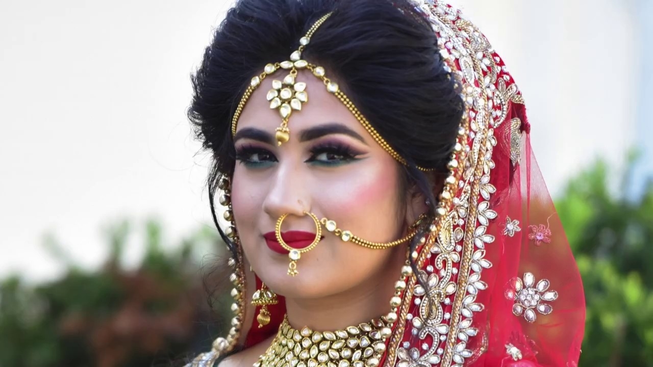 Indian Bridal Makeup Transformation | Asian Bride | Cut Crease Look in Indian Bridal Makeup Pictures Photos