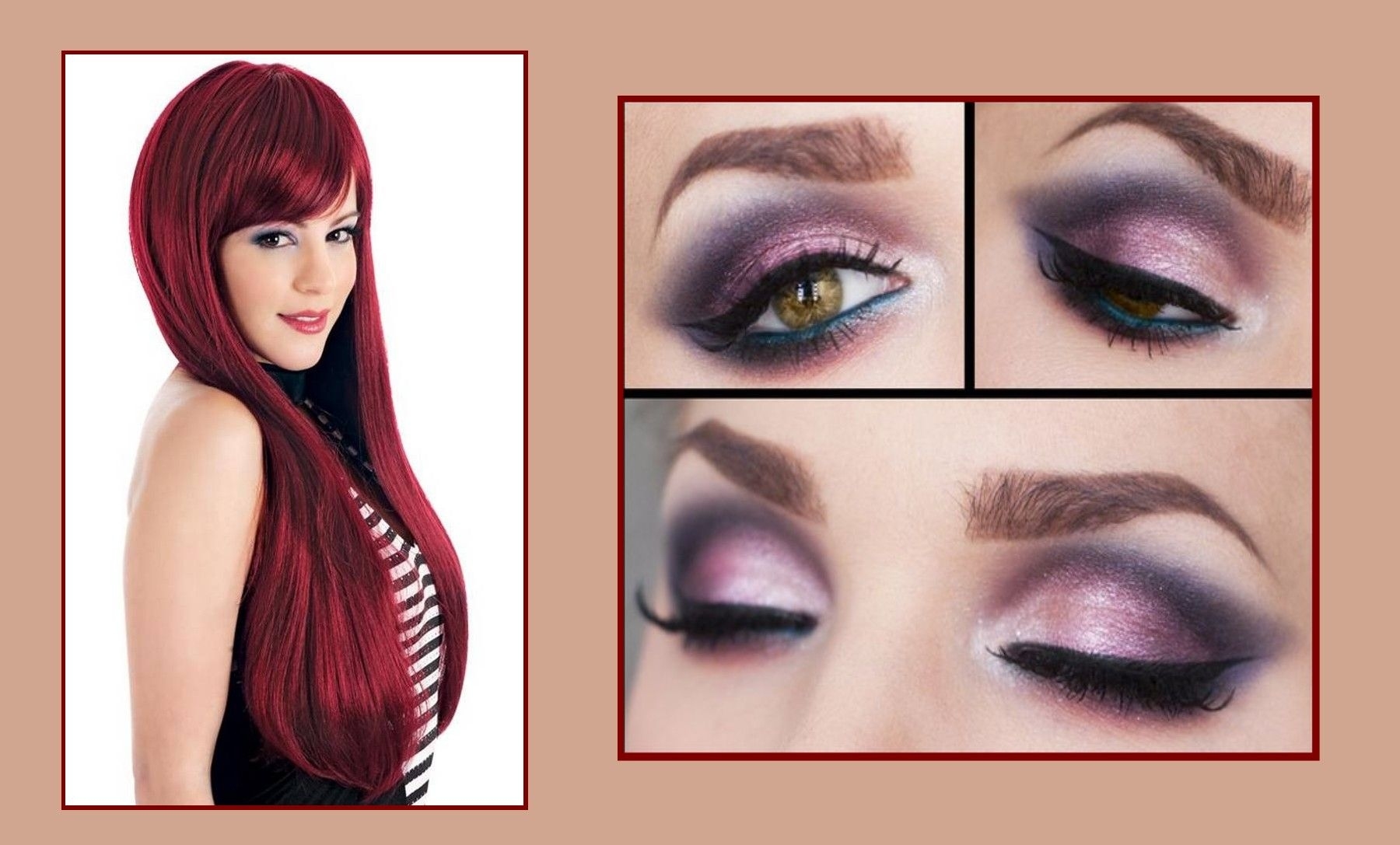 makeup ideas for hazel eyes and red hair - wavy haircut