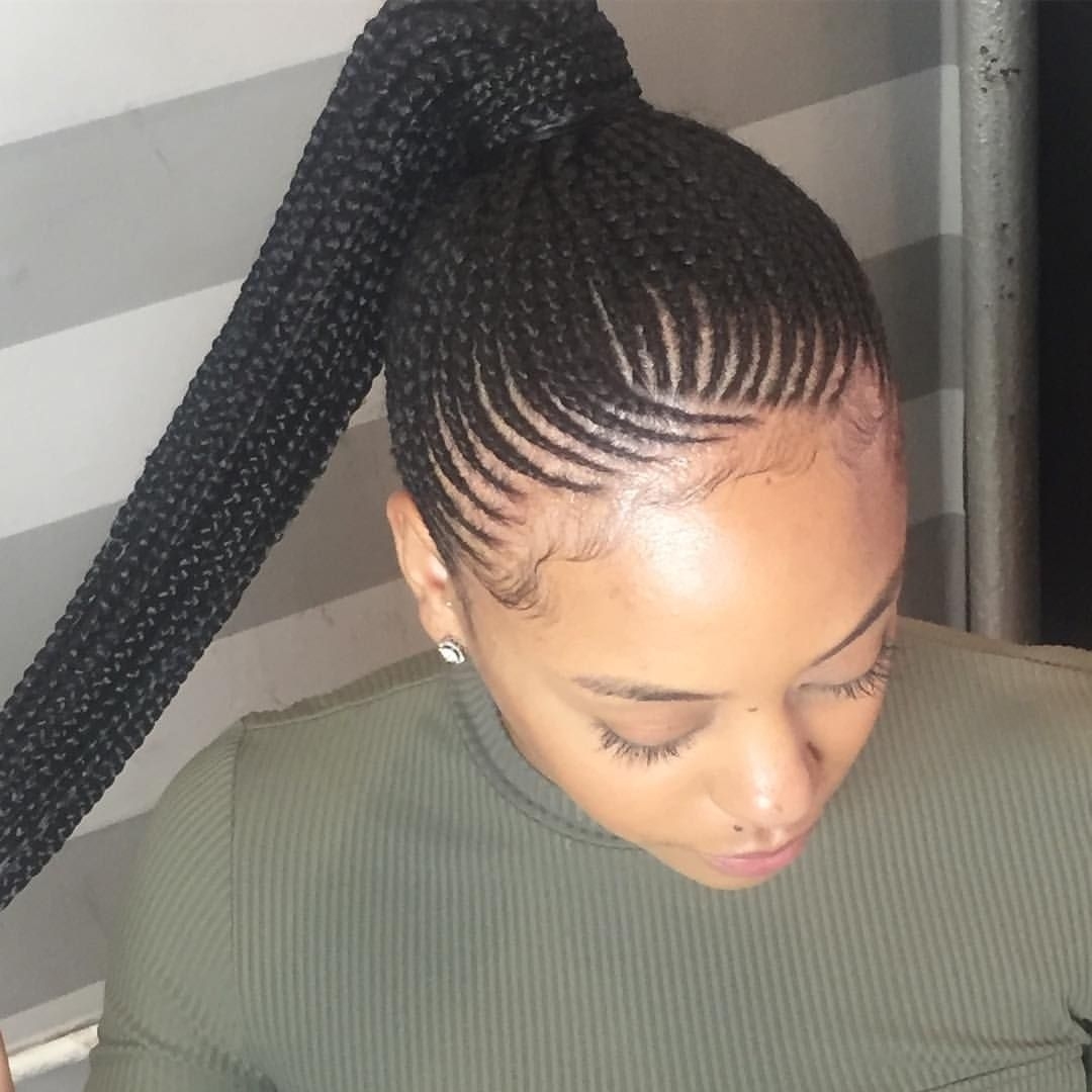 Pin By Fashionofmonae On Braids &amp; Twists In 2019 | Ghana Braids within Cornrows Hairstyles In A Ponytail