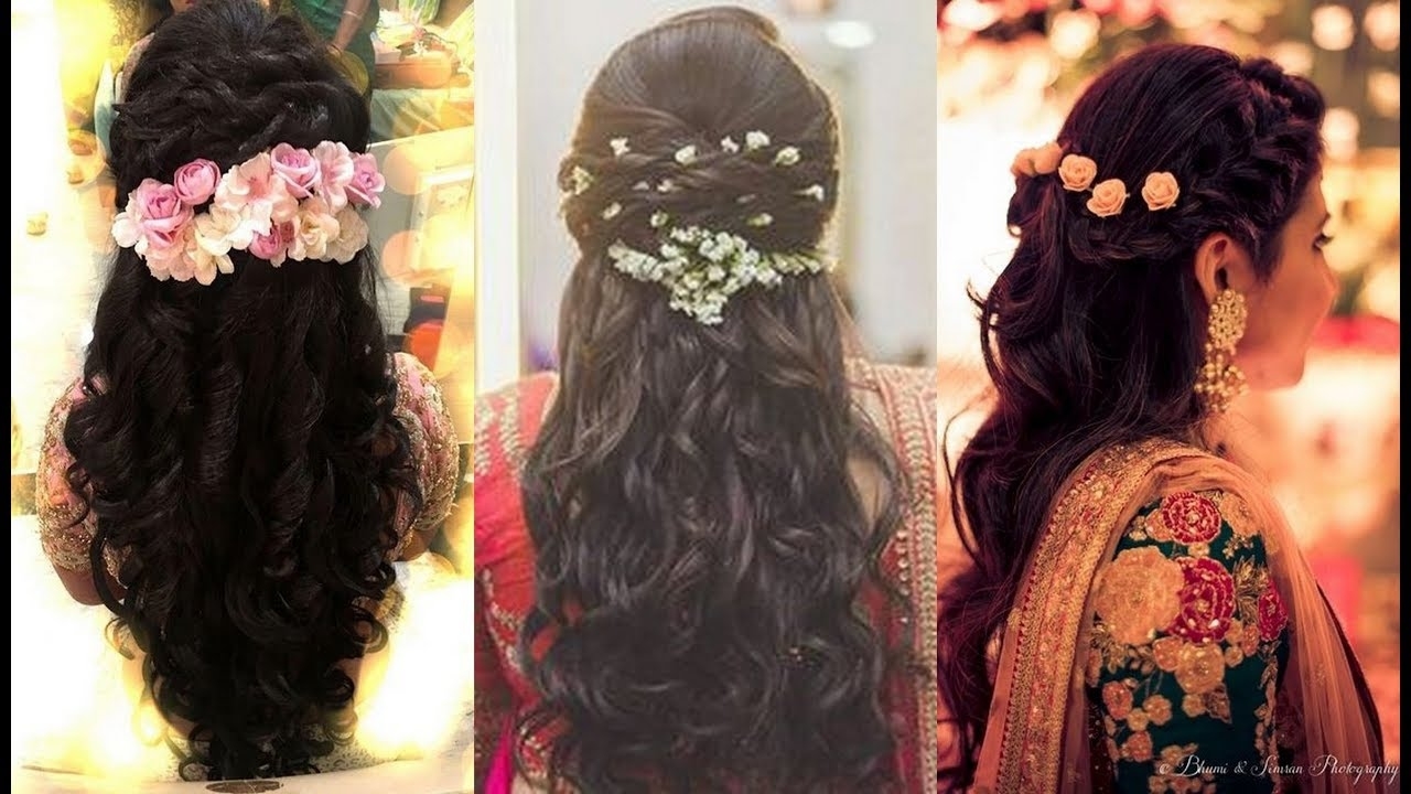 South Indian Bridal Hairstyles For Reception/north Indian Bridal pertaining to Indian Wedding Dinner Hair Style