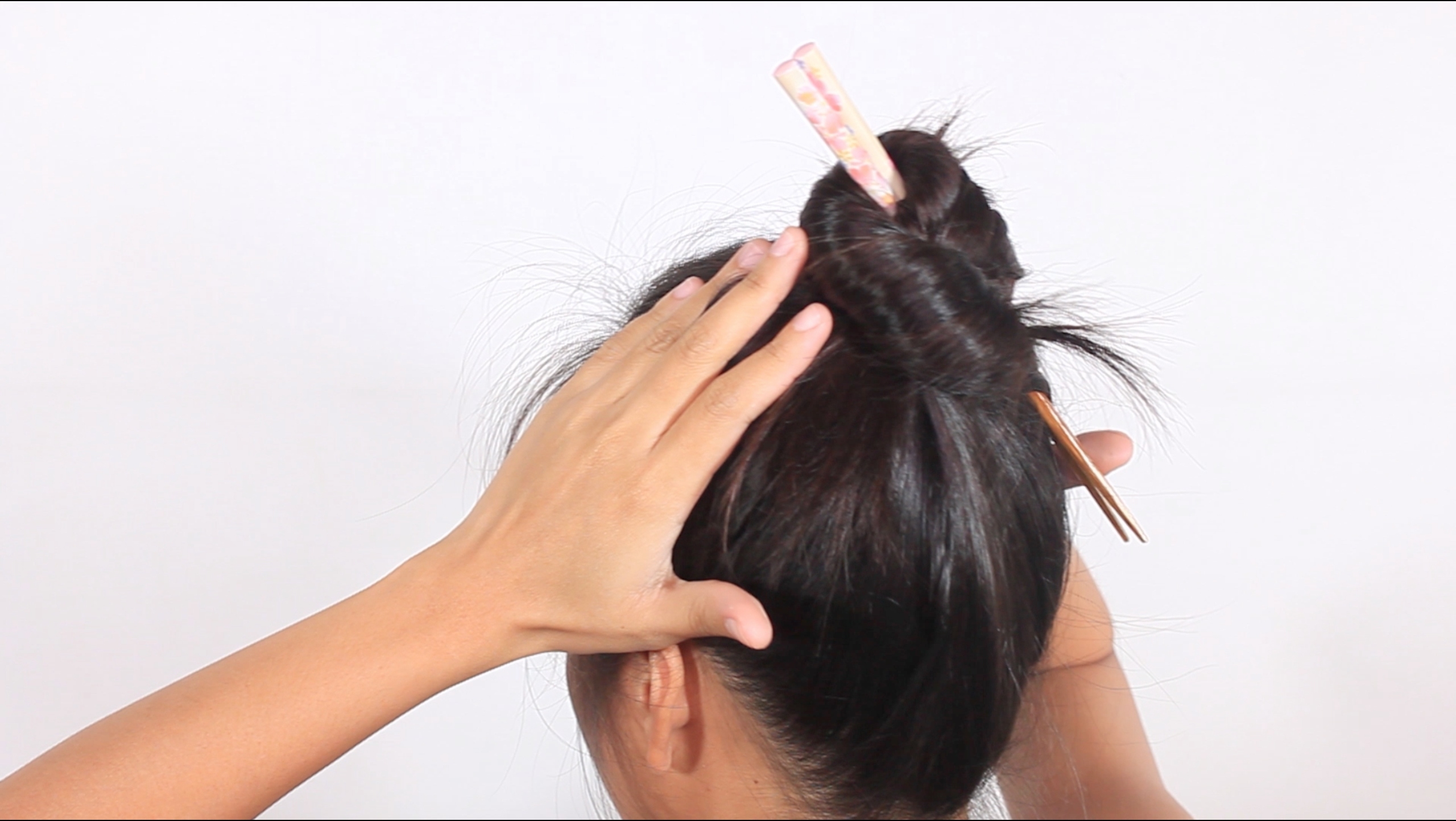 3 Ways To Put Your Hair Up With Chopsticks - Wikihow within Asian Hairstyles With Chopsticks