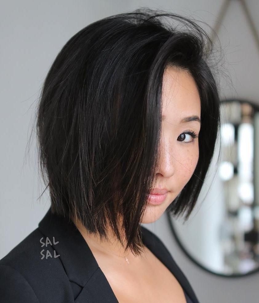 50 Super Cute Looks With Short Hairstyles For Round Faces | Bob throughout Asian Bob Hairstyle For Round Face