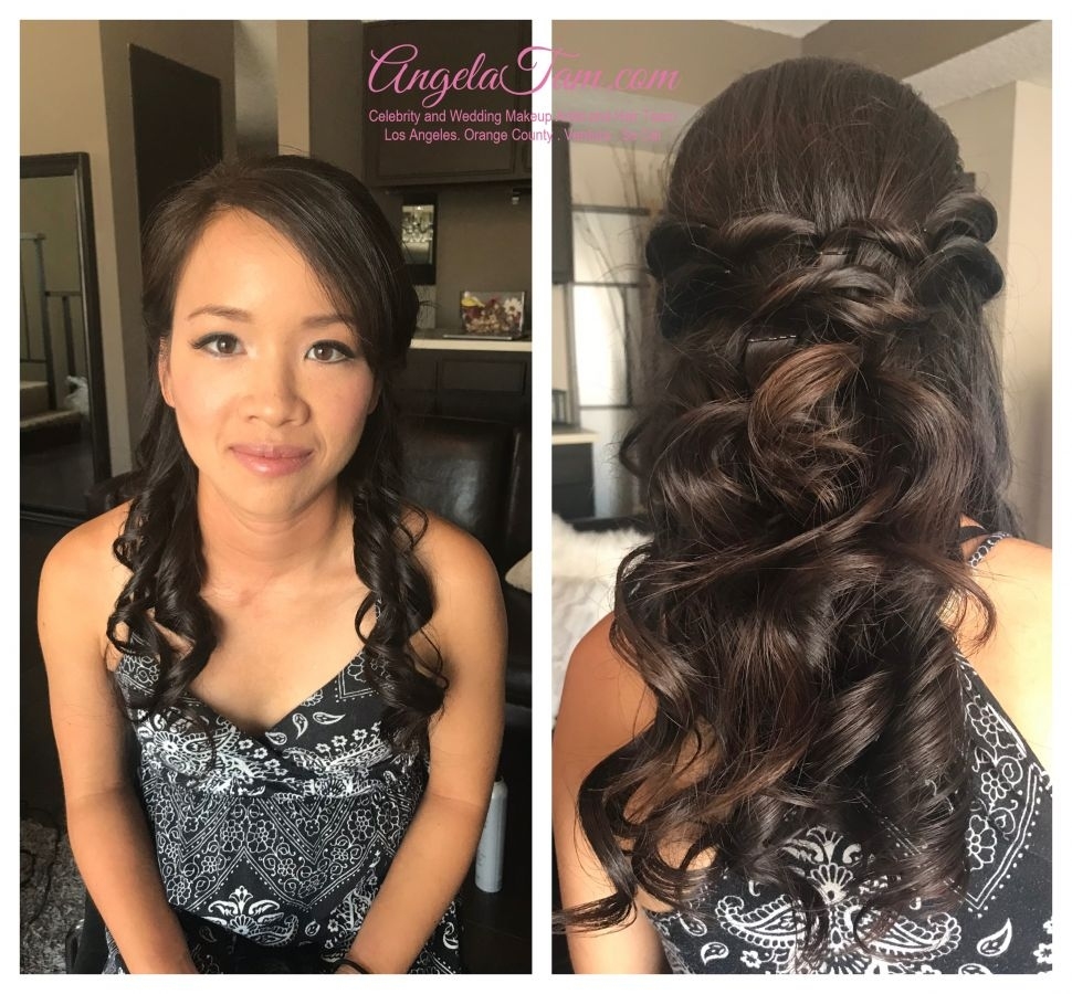 Hairstyles : Rosalie Asian Bride Soft Natural Makeup And Half Updo in Asian Half Up Hairstyles