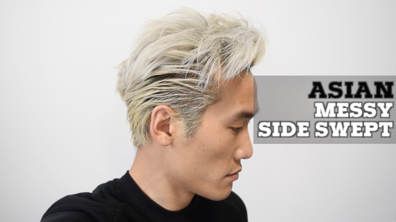 How To: Messy Side Swept For Asian Mens - Youtube inside Top-drawer Asian Side Swept Bangs Hairstyles