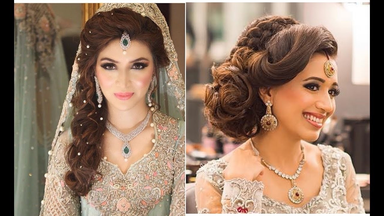 Indian Bridal Hairstyles | Bridal Hairstyles For Asian Wedding - Youtube throughout Asian Wedding Hairstyles 2018