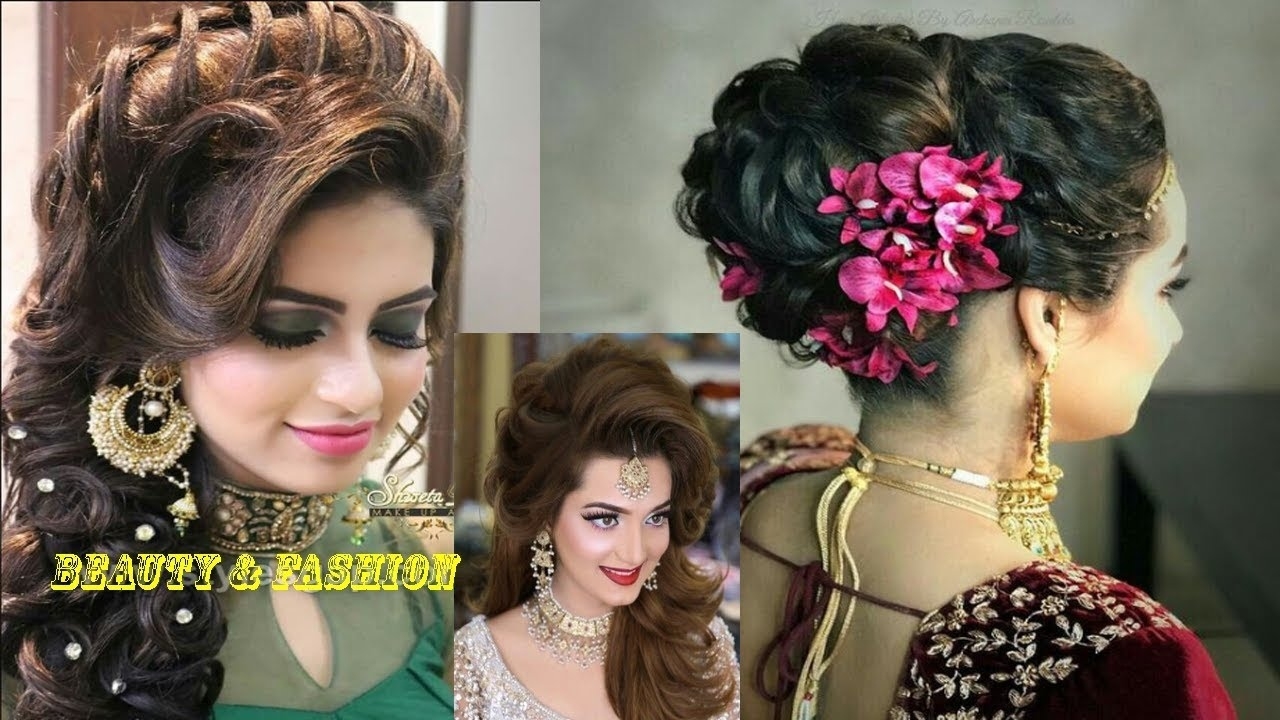 Latest Asian Party Wedding Hairstyles 2018 |Beauty &amp; Fashion - Youtube pertaining to Asian Wedding Party Hairstyles