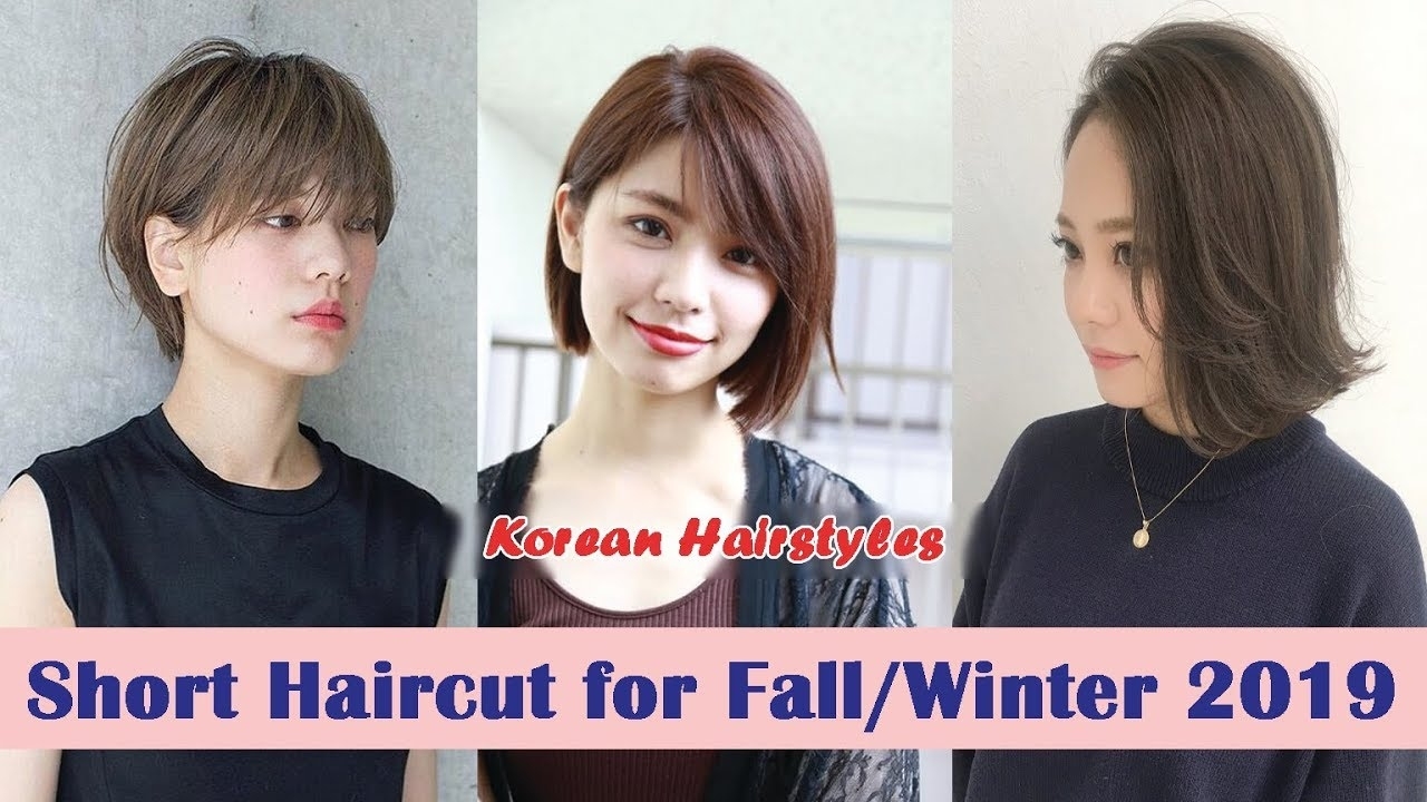 Short Haircut For Fall/winter 2019 | Korean Hairstyles - Youtube for Korean Hairstyle For Girl Short Hair