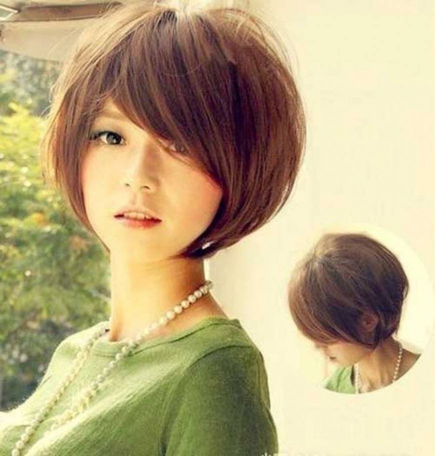 Short Hairstyle For Round Face Korean – Wavy Haircut in Cute Asian Hairstyles For Round Faces