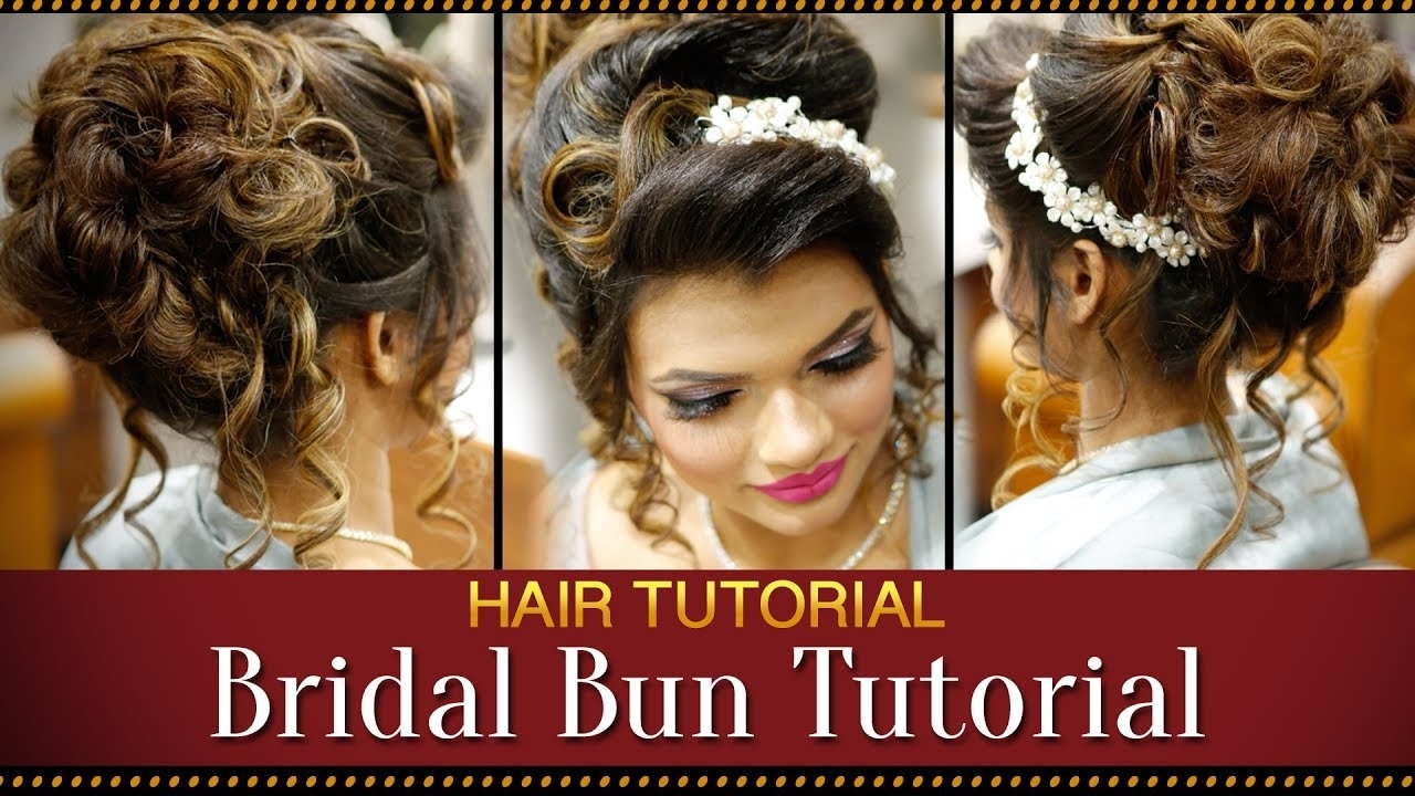 Step By Step Indian Bridal Bun Hairstyle Tutorial Video | Bridal intended for Asian Wedding Party Hairstyles