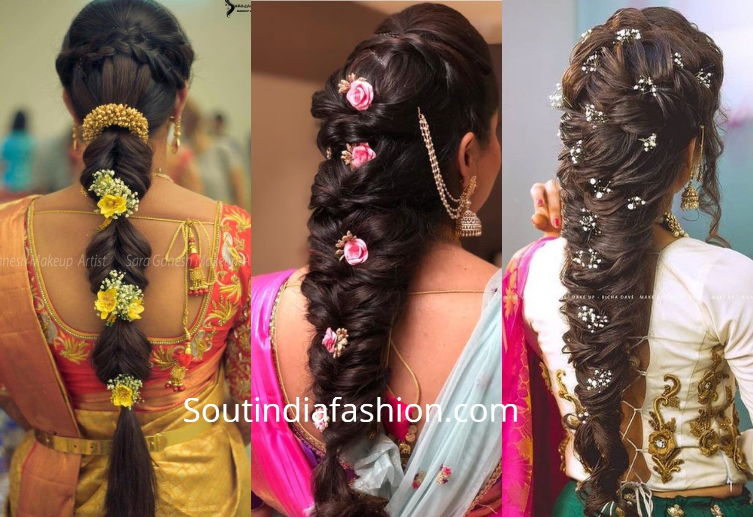 Top 10 South Indian Bridal Hairstyles For Weddings, Engagement Etc. with South Asian Wedding Hairstyles