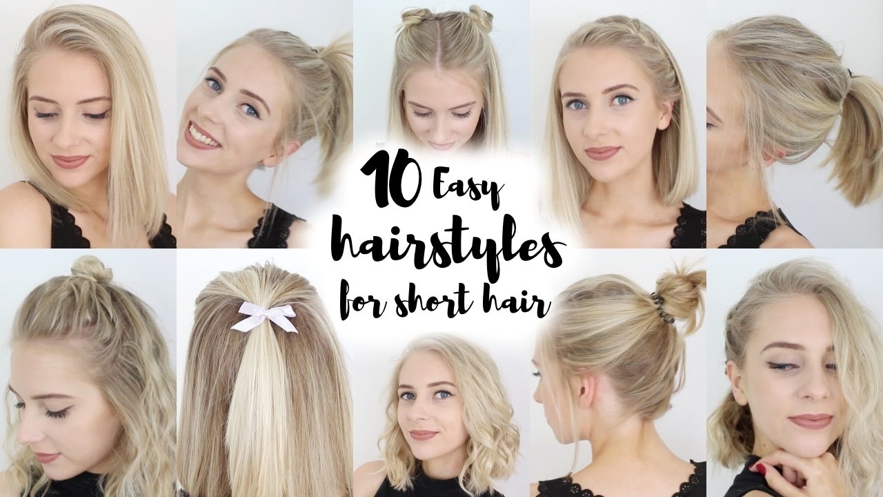 10 Easy Hairstyles For Short Hair intended for Hairstyles To Do With Short Hair