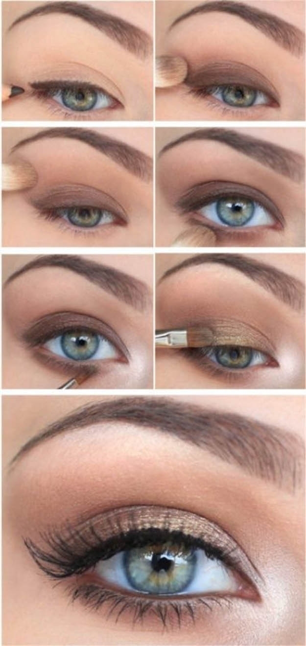 10 Step By Step Makeup Tutorials For Green Eyes - Her Style Code for How To Apply Eyeshadow For Green Eyes Pictures
