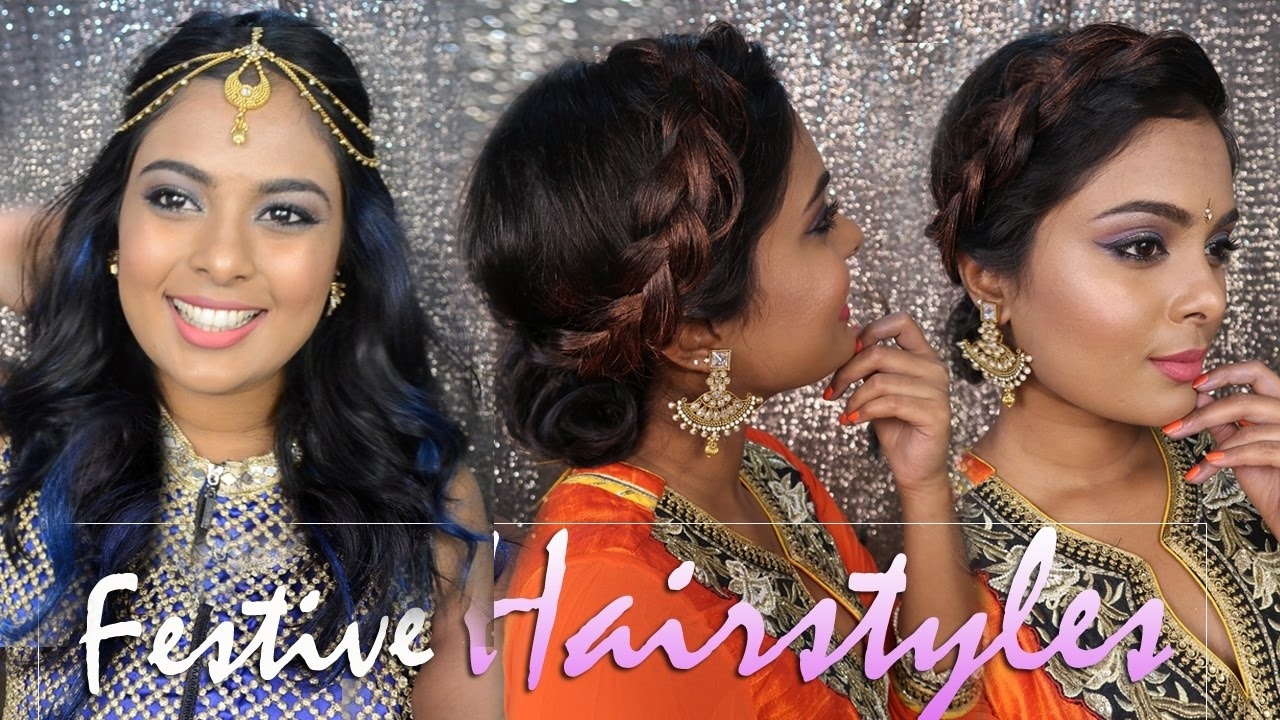 2 Glamorous Quick &amp; Easy Party Hairstyles For Indian Wear Feat. Bblunt-  Heatless Hairstyles with Hairstyles For Indian Suits