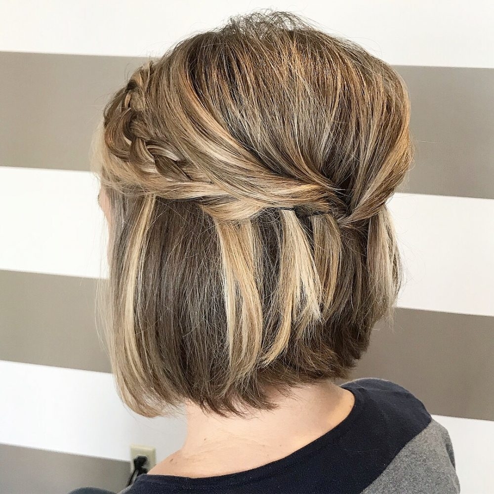 Short Short Hair Updos For Wedding Guest for Oval Face