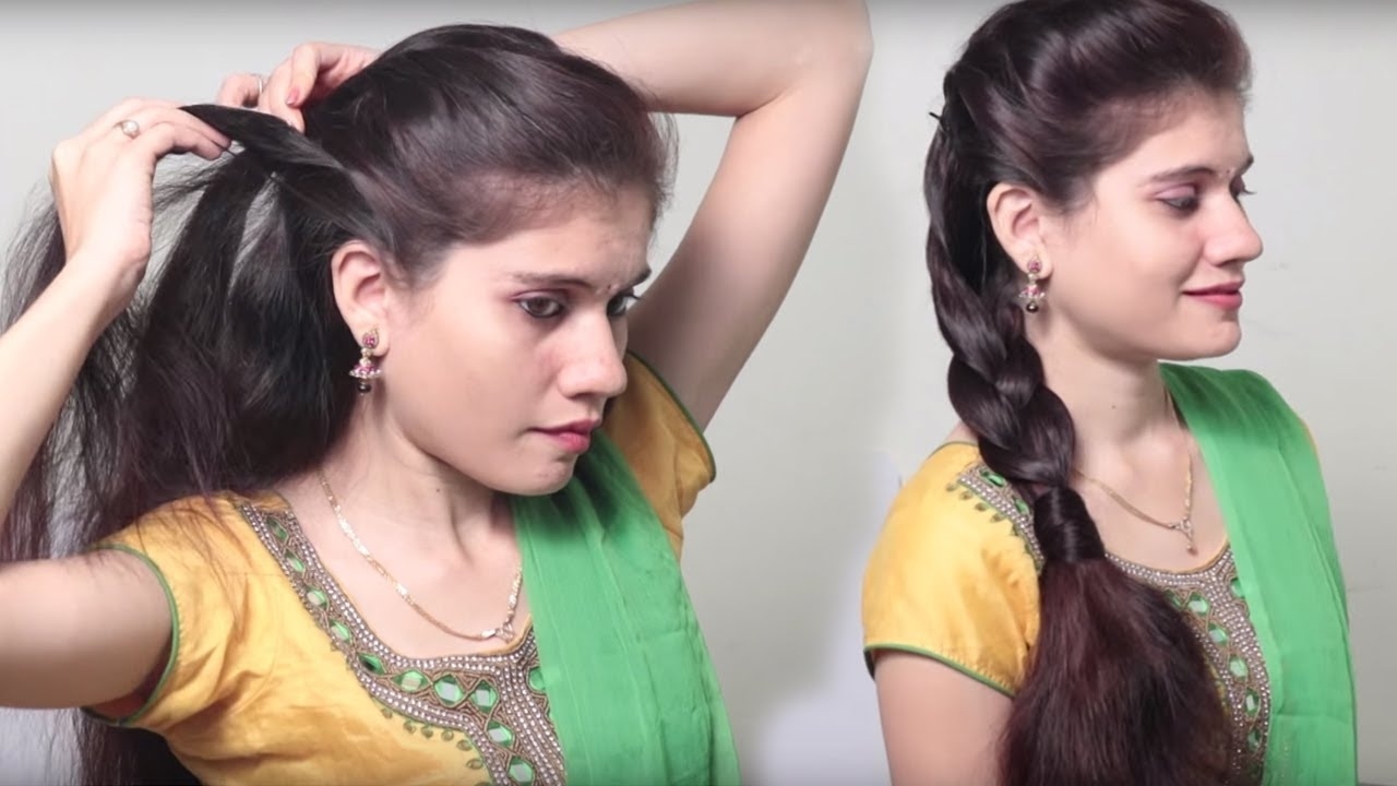 3 Different Party Hairstyle At Last Minute || Indian Wedding Hairstyles  Videos | Diy Hairstyles for Front Indian Hairstyle For Long Hair