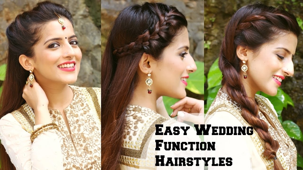 3 Easy Hairstyles For Indian Wedding Occasions For Medium Hair / Indian  Party Heatless Hairstyles for Simple Hairstyle For Indian Wedding Function