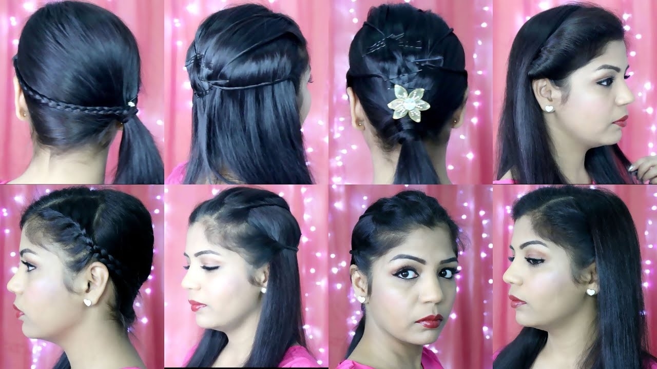4 Quick And Easy Hairstyles | Indian Party Heatless Hairstyles |  Superprincessjo in Hairstyle Simple And Easy Indian