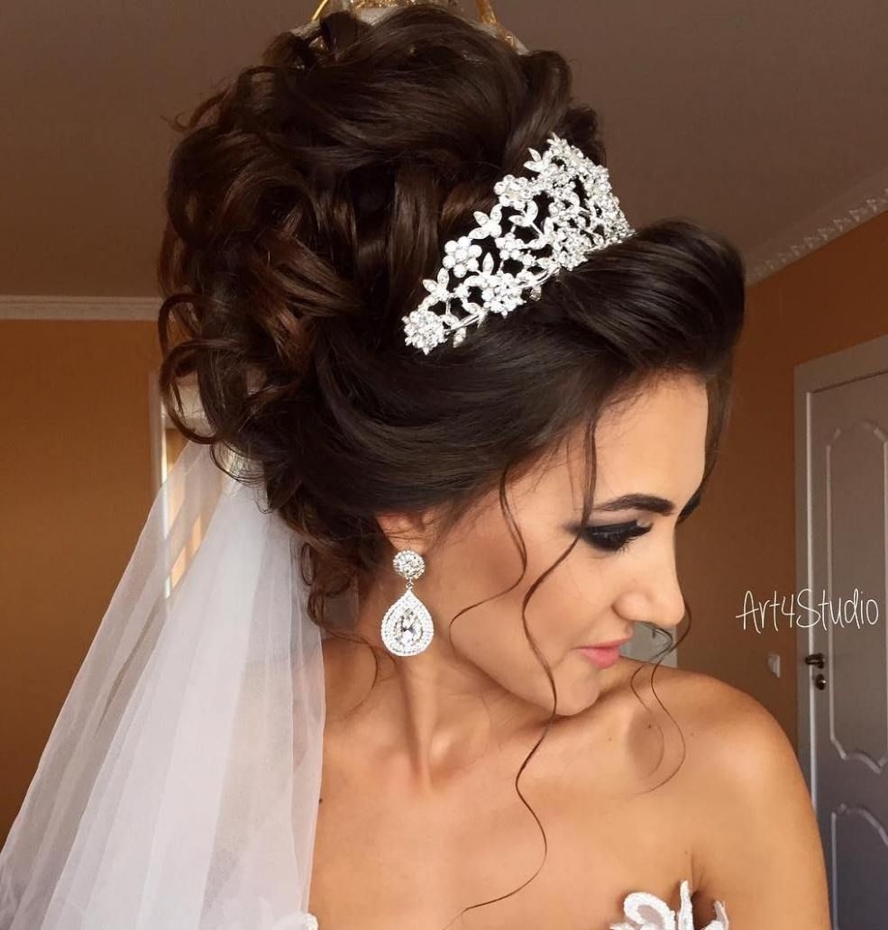40 Gorgeous Wedding Hairstyles For Long Hair | Wedding in Bridal Hair Updos With Tiara
