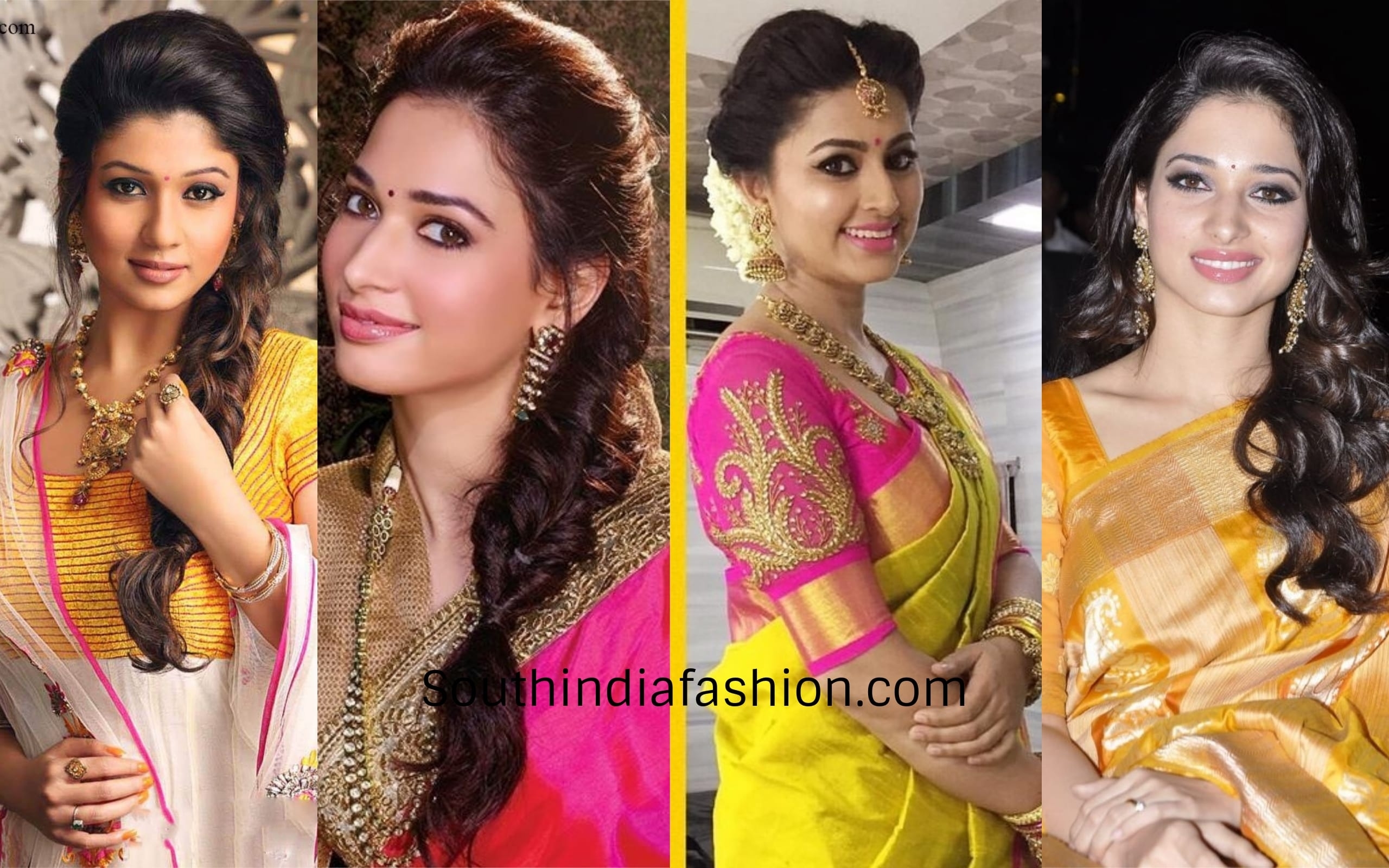5 Best Hairstyles When You Are Dressed In A Silk Saree!! with Indian Hairstyle For Silk Saree