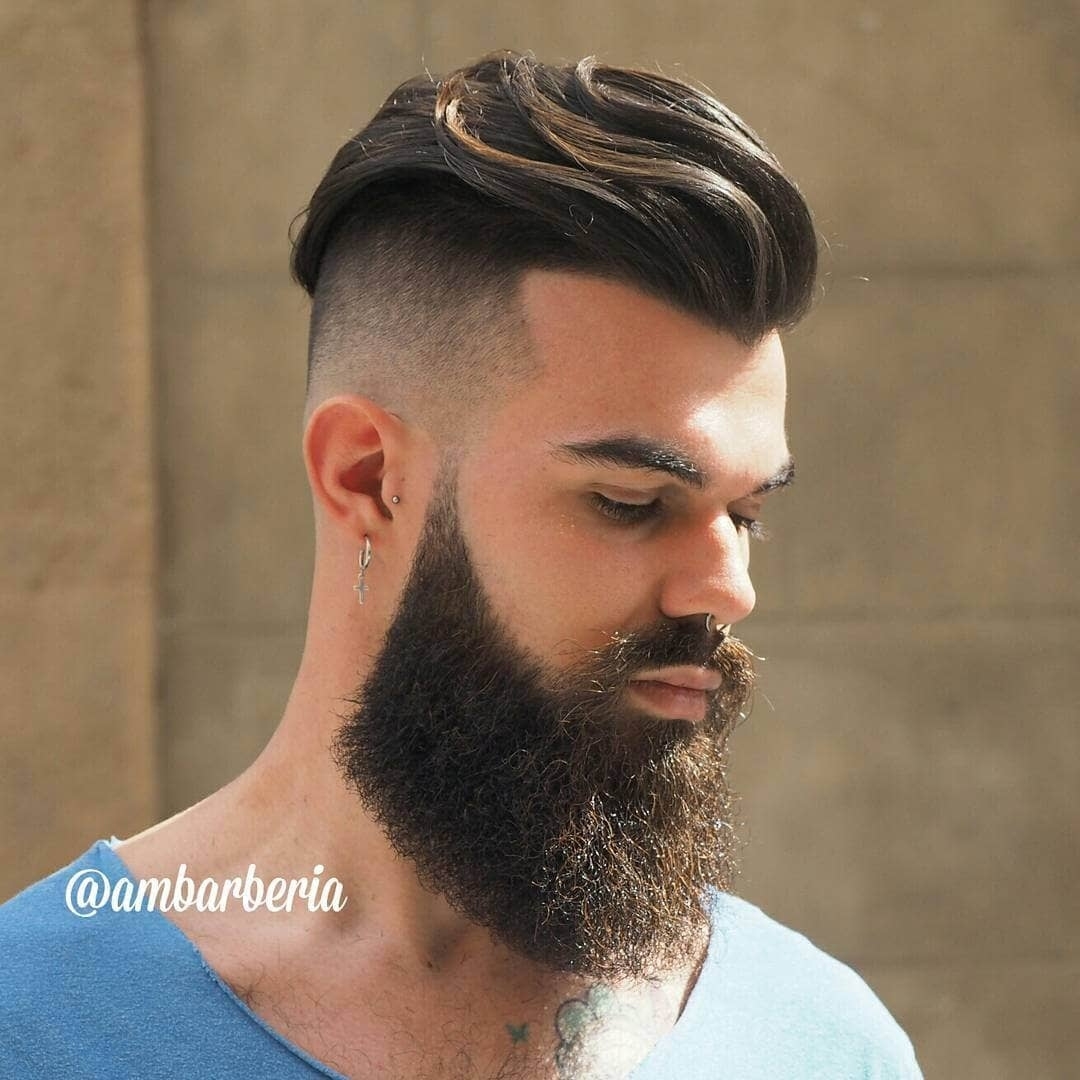 50 Trendy Undercut Hair Ideas For Men To Try Out in Medium Length Undercut With Center Part