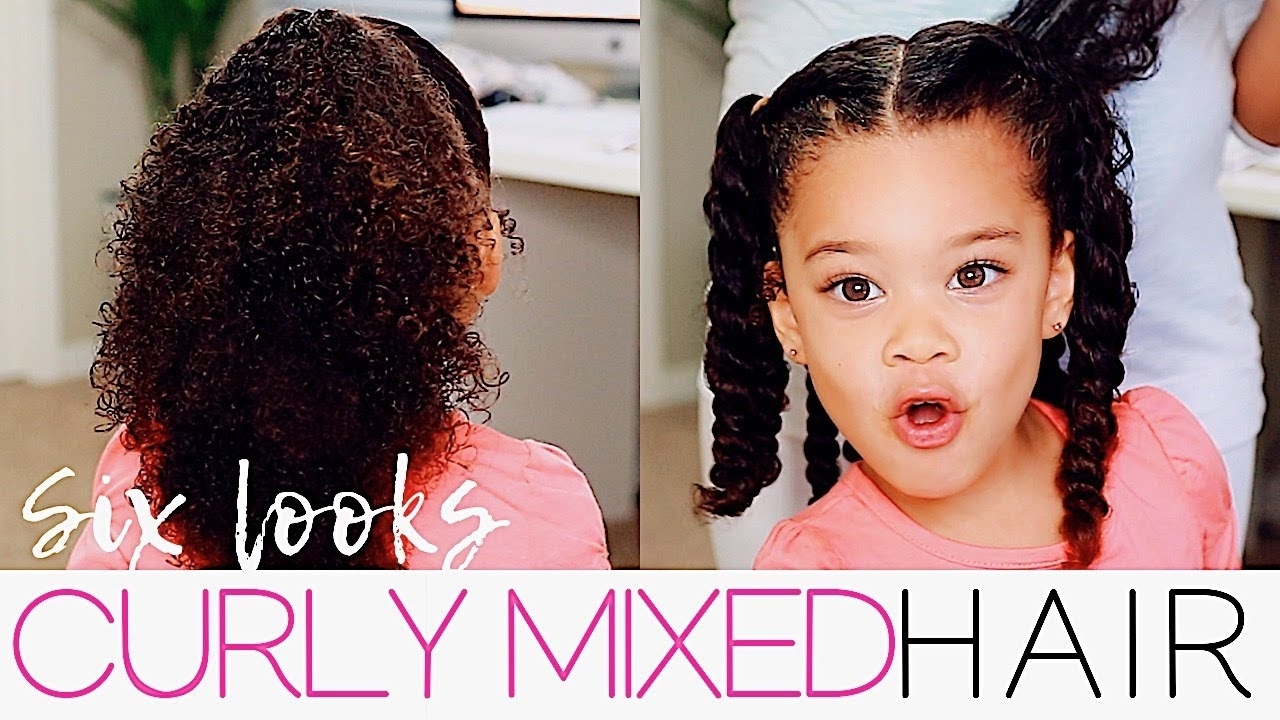 6 Hairstyles For Curly Mixed Hair | Easy Toddler Curly Hair Tutorial within Long Curly Hairstyles For Toddlers