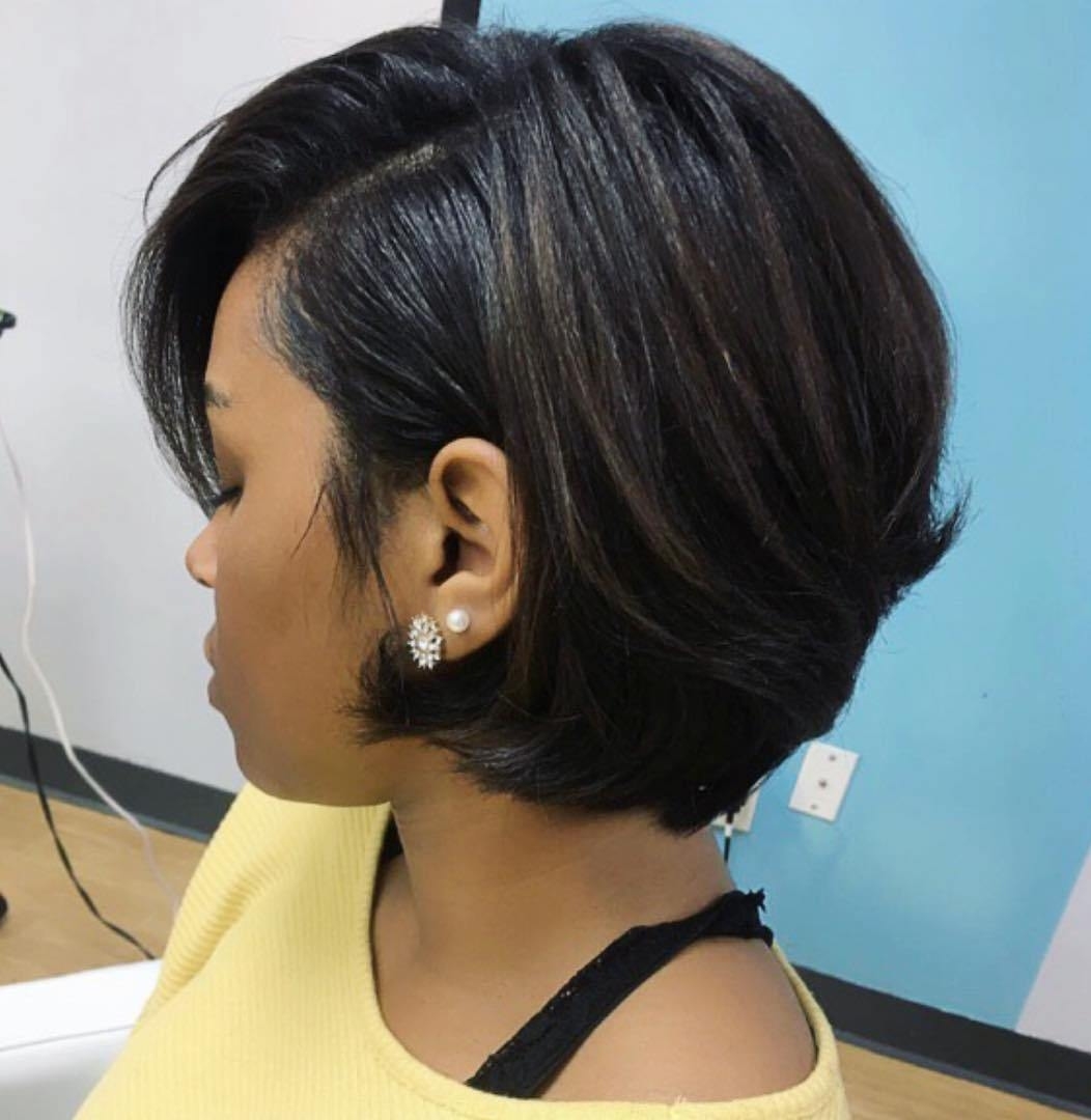 60 Showiest Bob Haircuts For Black Women with regard to Long Black Bob Hairstyles