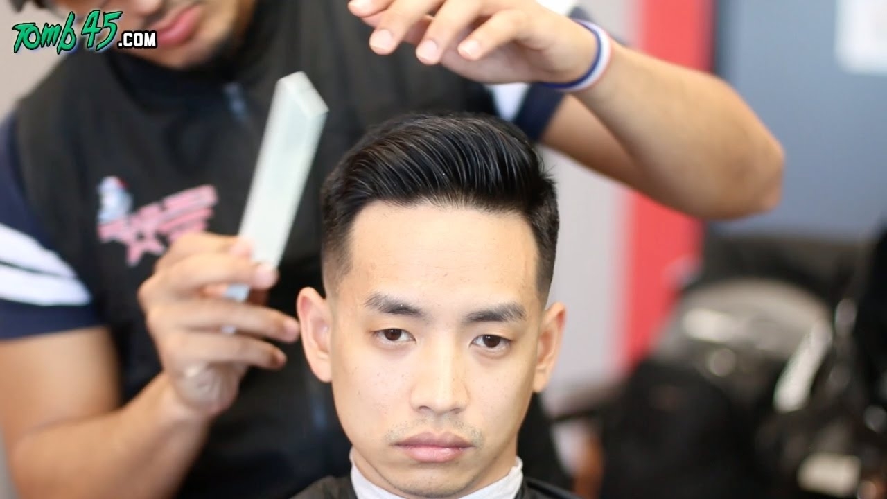 Barber Tutorial! Side Part Fade With Asian Hair throughout Asian Hair Comb Over