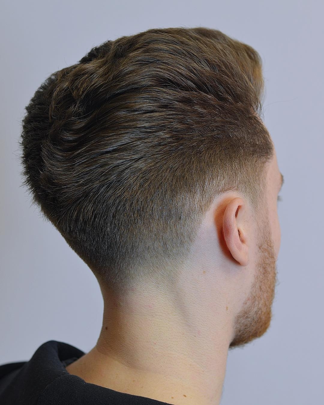Fade On Flat Back Head - Wavy Haircut