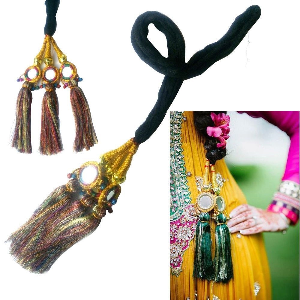 Details About Indian Bollywood Punjabi Multicolor Paranda in Paranda Indian Hair Accessories