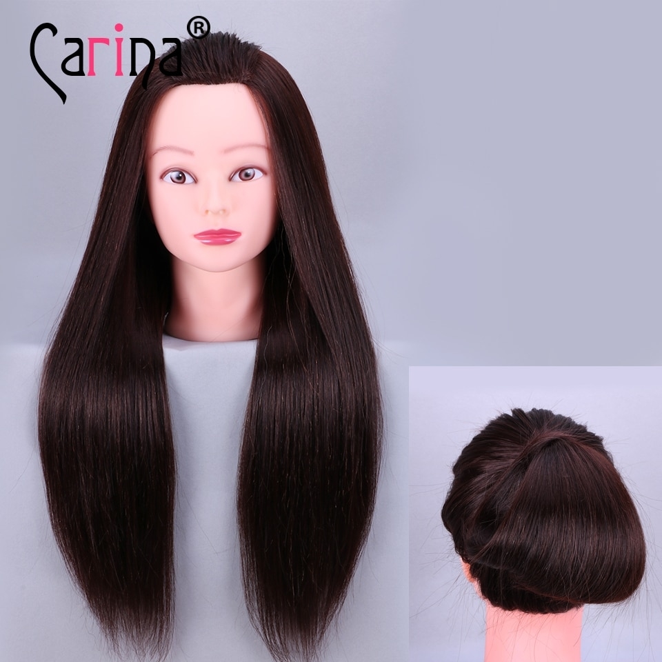 Female 14&quot; 100% Natural Human Hair Mannequin Head in Practice Heads For Fading