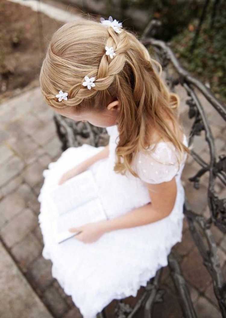 First Communion Hairstyles Festive Hairstyles For Little throughout Easy First Communion Hairstyles