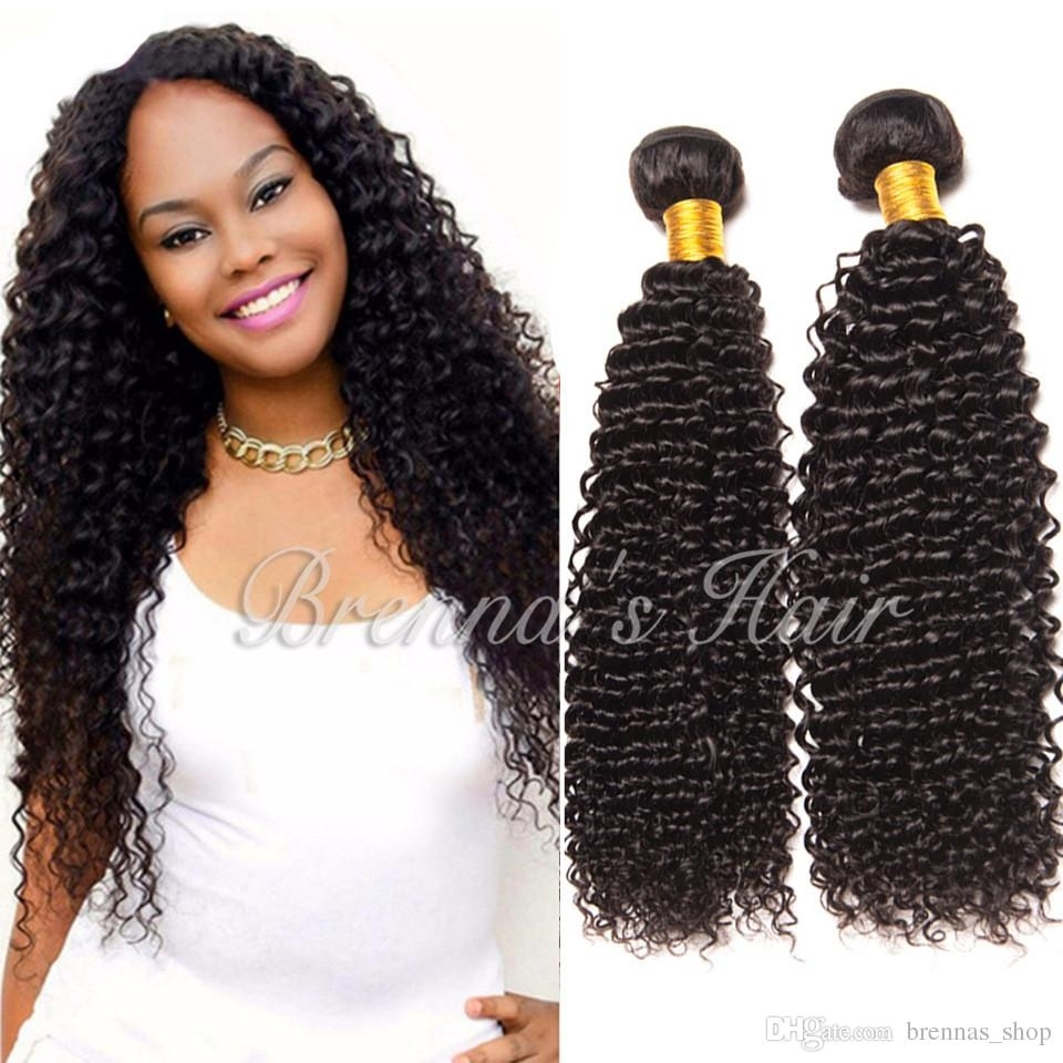 Free Shipping New Hair Styles Deep Curly Hair Bundles Long Hair Tangle Free  Jerry Curly Weaving Wefts Bulk For Black Women in New Long Weaving Hair Style Pictures