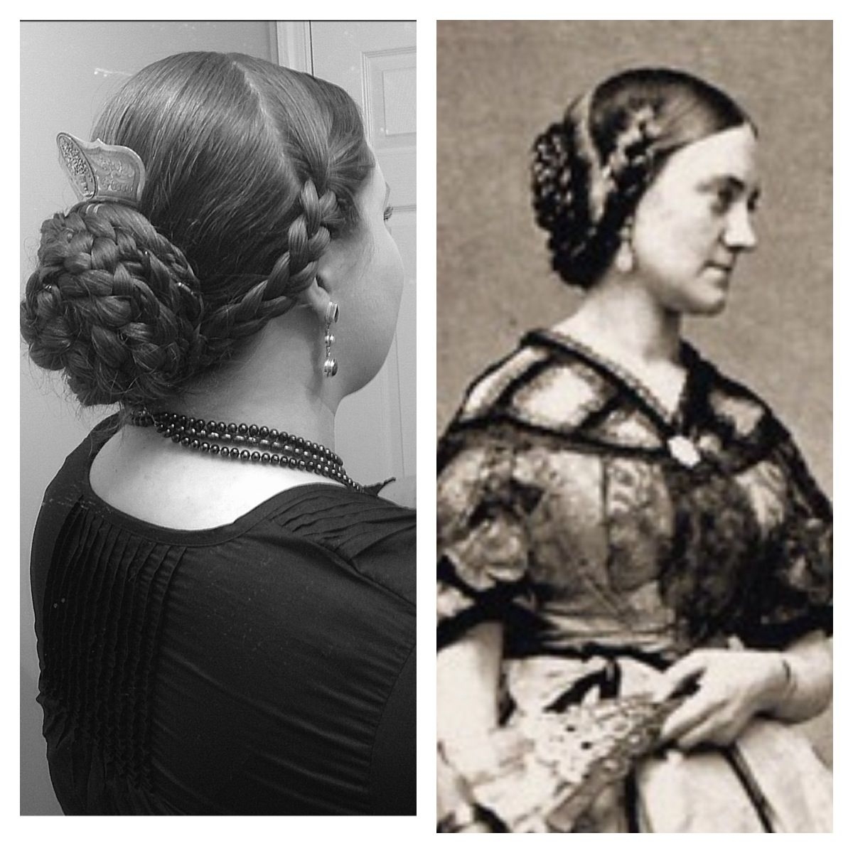 Godey's Ladies Hair Style (1860's). Modern Version On The inside Civil War Era Hairstyles