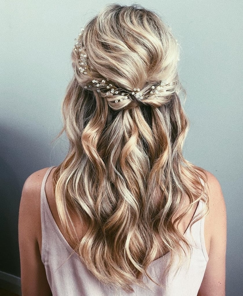Half-Up Wedding Hair Ideas | Popsugar Beauty Australia throughout Half Up Bridal Hair
