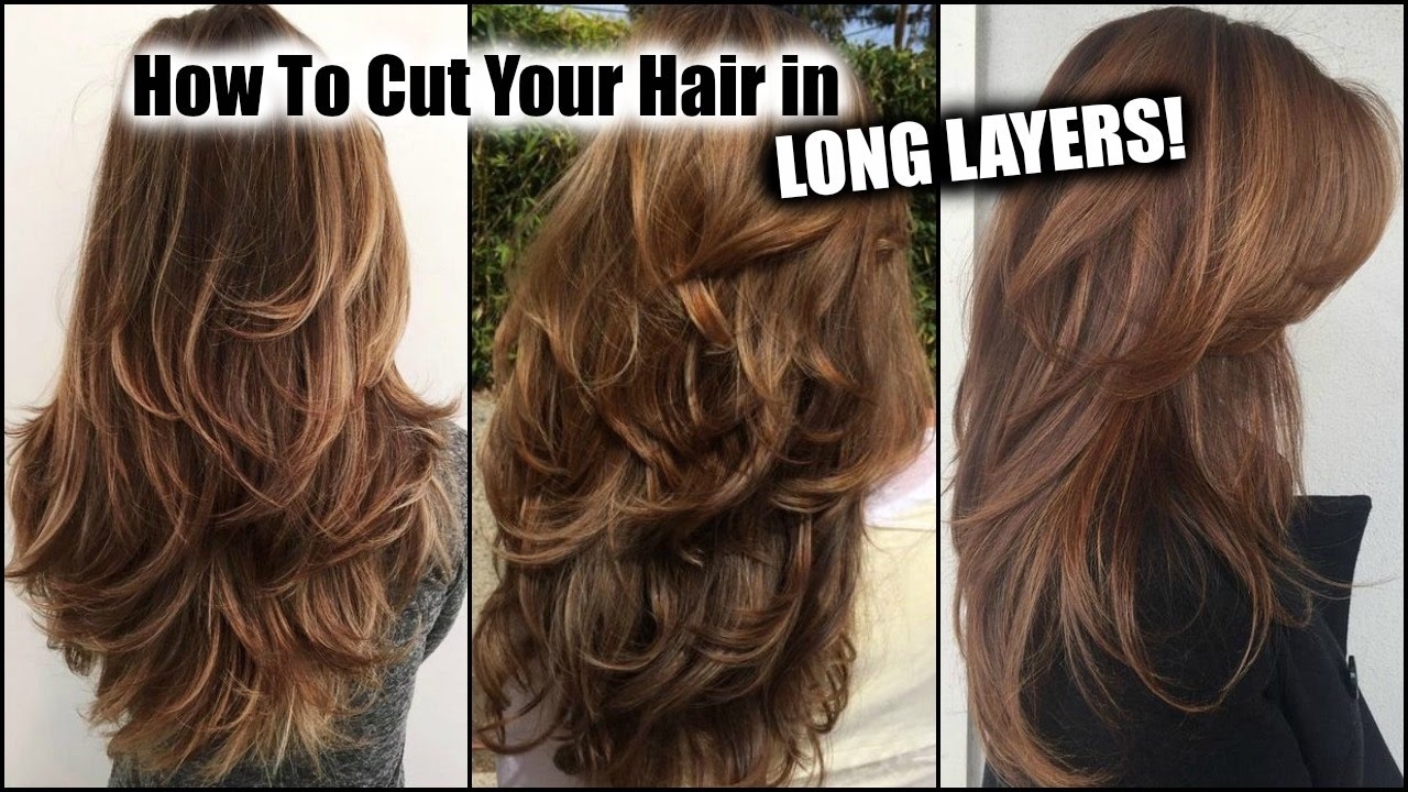 How I Cut My Hair At Home In Long Layers! │ Long Layered Haircut Diy At  Home! │Updated! with regard to How To Layer Back Of Hair